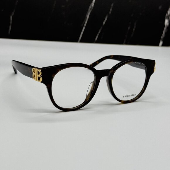 NEW BALENCIAGA BB0173O 002 ROUND HAVANA WOMEN EYEGLASSES BALENCIAGA - Picture 4 of 10